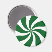 スペアミントキャンディースワールグリーンとホワイト マグネット (正面/裏面)