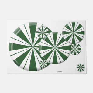 スペアミントストライプキャンディ ドアマット