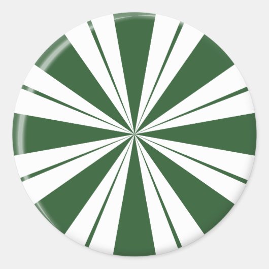 スペアミントストライプキャンディ ラウンドシール (正面)