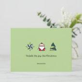 スペアミント折り紙クリスマス シーズンカード (スタンド正面)