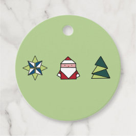 スペアミント折り紙クリスマス フェイバータグ