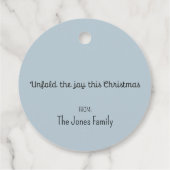 スペアミント折り紙クリスマス フェイバータグ (裏面)