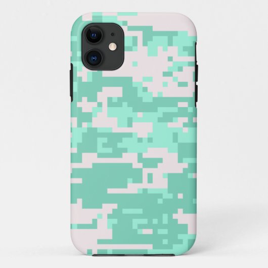 スペアミント デジタルカモパターン Case-Mate iPhoneケース (裏面)