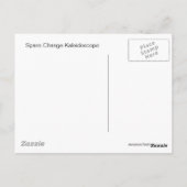 スペア変更万華鏡のように千変万化するパターン ポストカード (裏面)