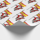 スペインおもしろいの看板のあるサンタクロース ラッピングペーパー (角)