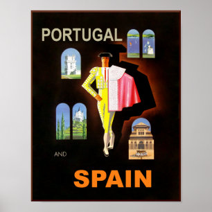 スペインおよびポルトガル旅行ポスター ポスター