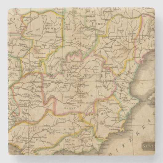 スペインおよびポルトガル4 ストーンコースター (正面)