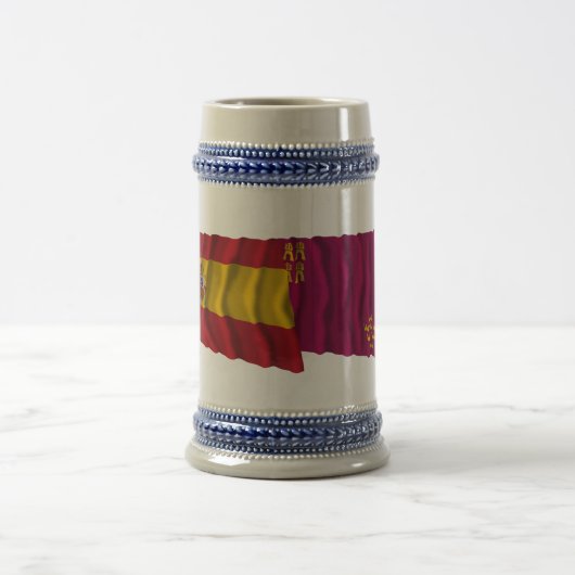 スペインおよびムルシアの振る旗 ビールジョッキ (中央)