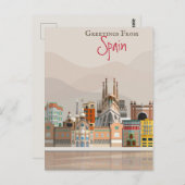 スペインからの挨拶 ポストカード (正面/裏面)