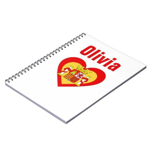 スペインかスペイン語によって旗インスパイアPersonnalised ノートブック (左側)