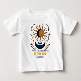 スペインで2026年8月に起こる皆既日食 ベビーTシャツ