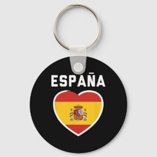 スペインとエスパーニャ - サッカーとフットボールの旗のジャージ キーホルダー