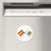 スペインとカナリア諸島の横断旗 マグネット (インサイチュ (食洗機))