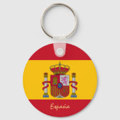 スペインとスペインの国旗のファッション、旅行/スポーツファン キーホルダー (正面)