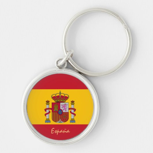 スペインとスペインの国旗のファッション、旅行/スポーツファン キーホルダー (正面)
