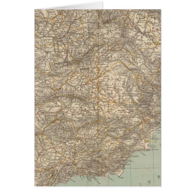 スペインとポルトガルの地図 (正面)