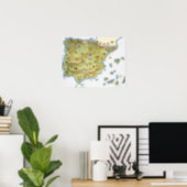 スペインとポルトガルの地図 ポスター (Home Office)