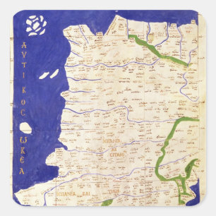 スペインとポルトガルの地図, 'Geographia'から スクエアシール