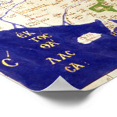 スペインとポルトガルの地図， 'Geographia'から ポスター (角)