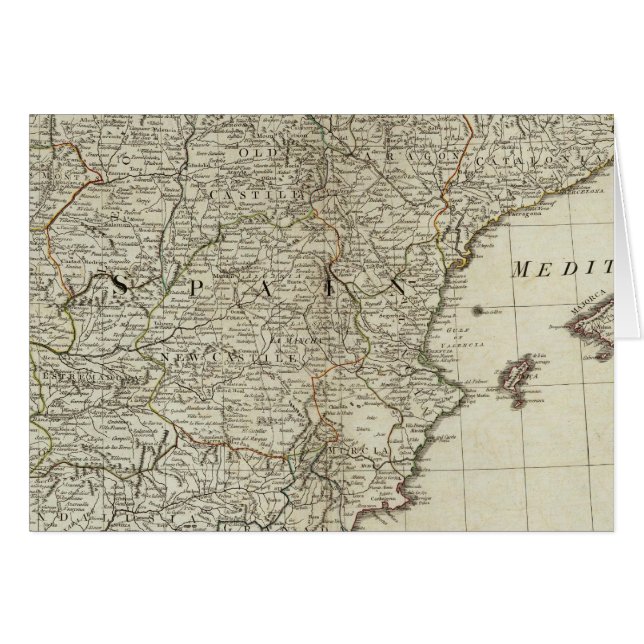 スペインとポルトガルの新しい地図 (正面横)