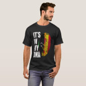 スペインとリビアのDNA遺伝的背景フラグ Tシャツ (正面フル)