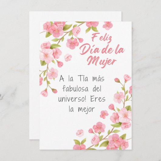 -スペインのおばさんハッピーウィメンズデイカード シーズンカード (正面/裏面)