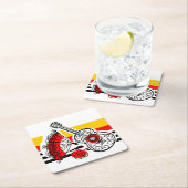 スペインのお土産クラシックストライプ品コースター広場 スクエアペーパーコースター (インサイチュ)