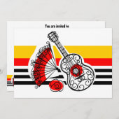 スペインのお土産クラシックストライプ 招待状 (正面/裏面)