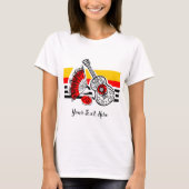 スペインのお土産クラシック文字ストライプTシャツ Tシャツ (正面)