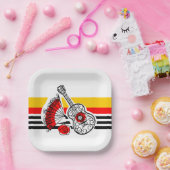 スペインのお土産クラシック用ストライプ広場 ペーパープレート (パーティー)