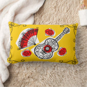 スペインのお土産コーナーストライプの腰部 ランバークッション (ブランケット)