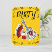 スペインのお土産コーナーパーティー垂直 招待状 (スタンド正面)