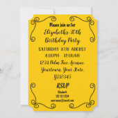 スペインのお土産コーナーパーティー垂直 招待状 (裏面)