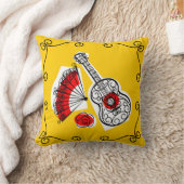 スペインのお土産コーナー赤 クッション (ブランケット)