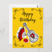 スペインのお土産コーナー 誕生日 縦 ポストカード (正面/裏面)