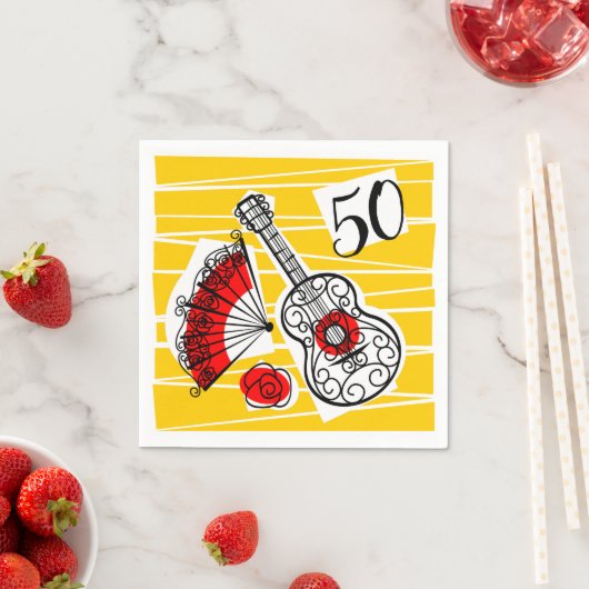 スペインのお土産50歳紙ナプキン スタンダードカクテルナプキン (インサイチュ)