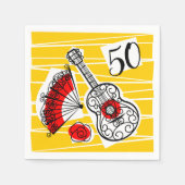 スペインのお土産50歳紙ナプキン スタンダードカクテルナプキン (正面)