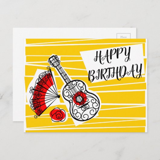 スペインのお土産 誕生日ポストカード 風景 ポストカード (正面/裏面)