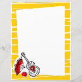 スペインのお縁ど土産ストライプ文字8.5 x 11 (裏面)