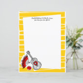 スペインのお縁ど土産ストライプ文字8.5 x 11 (スタンド正面)