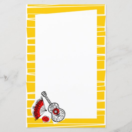 スペインのお縁ど土産ストライプ紙5.5x 8.5 (正面)