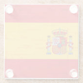 スペインのでグランジな旗 ガラスコースター (裏面)