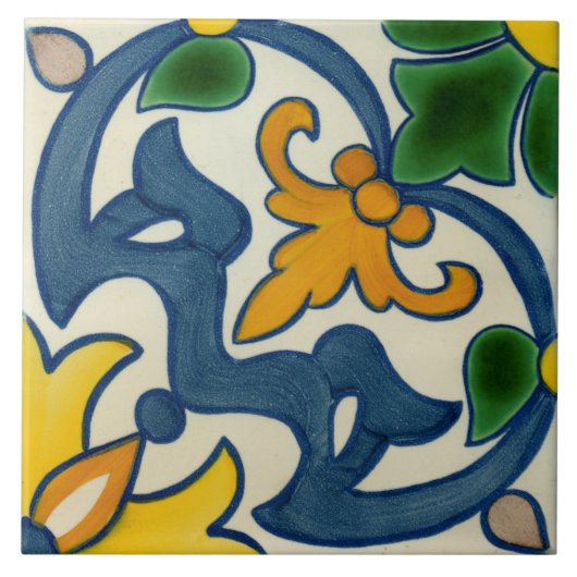 スペインので装飾的な陶磁器の写真のタイル タイル (正面)