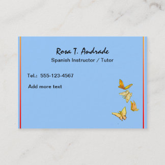 スペインのなカレンダーが付いている個別指導の名刺 名刺