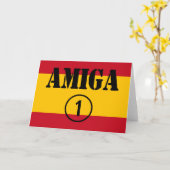 スペインのなガールフレンド: Amiga Numero Uno カード (黄色い花)