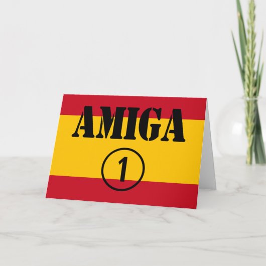スペインのなガールフレンド: Amiga Numero Uno カード (正面)