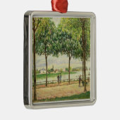 スペインのなクリの木のアルフレッド・シスレー|の通り メタルオーナメント (右)