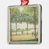 スペインのなクリの木のアルフレッド・シスレー|の通り メタルオーナメント (左)