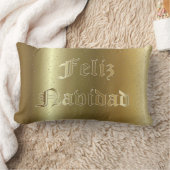 スペインのなクリスマスの金腰神経の枕 ランバークッション (ブランケット)