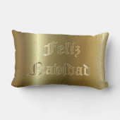 スペインのなクリスマスの金腰神経の枕 ランバークッション (裏面)